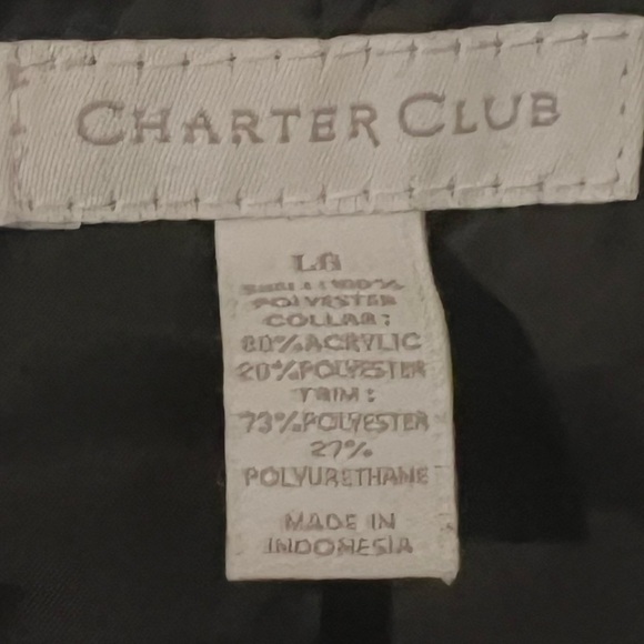 Charter Club Black Quilted Puffer Jacket - Picture 5 of 11